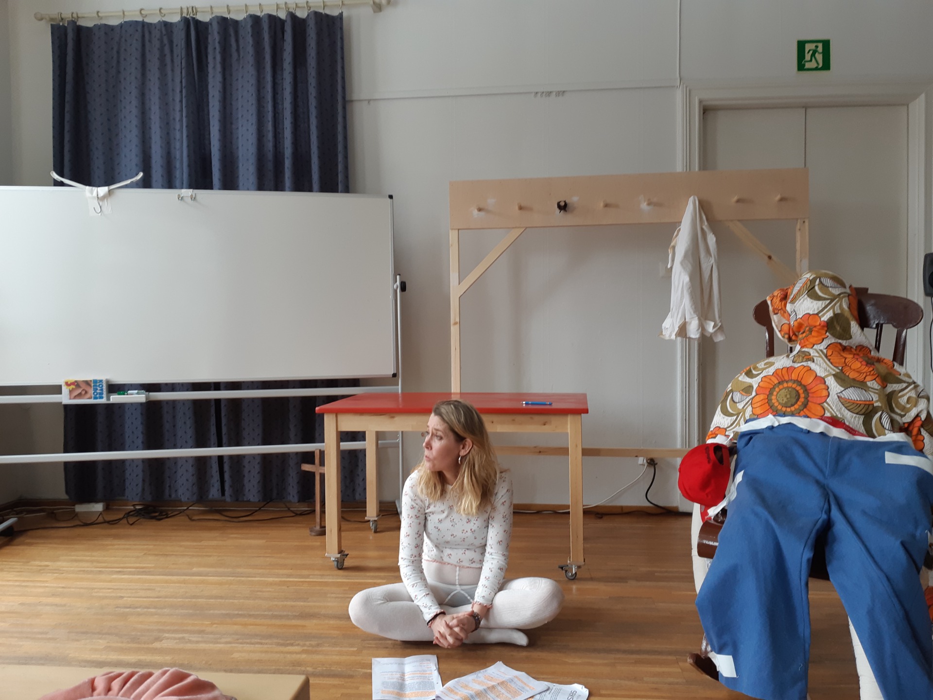 Marika Parkkomäki harjoituksissa Lillklobbilla